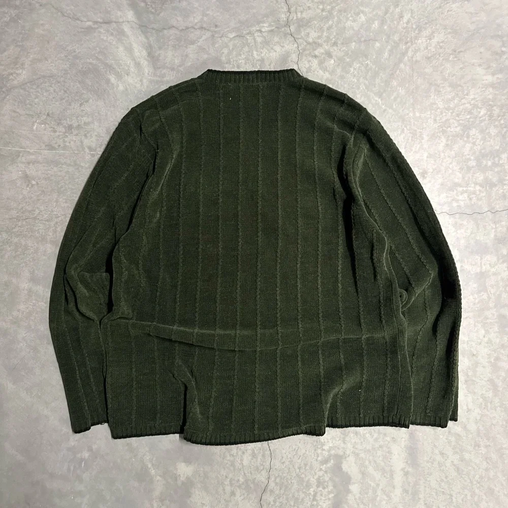 Pioneer V-Neck Sweater in Dark Green - Picture 2 of 5